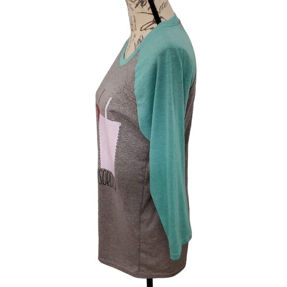 Iced Coffee Shirt Starbucks Tumbler Tee, Funny 3/4 Sleeve Shirt, Medium - Picture 4 of 7